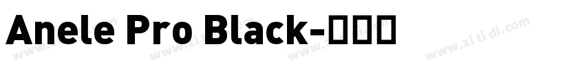 Anele Pro Black字体转换